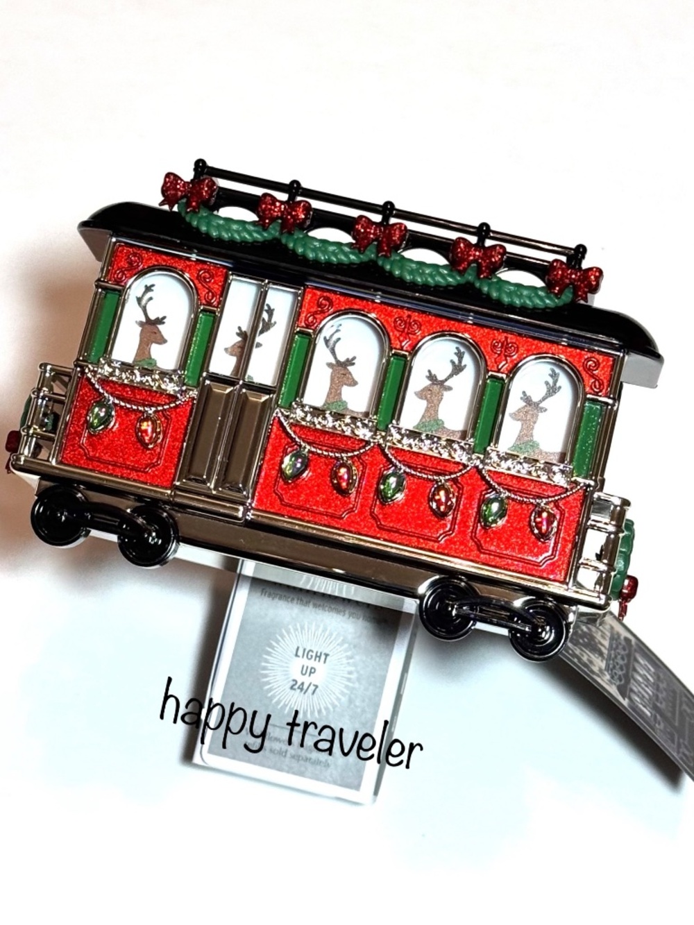 REINDEER TROLLY TRAIN Projector Nightlight Wallflowers Plug